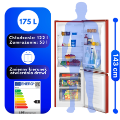Chłodziarko-zamrażarka Bomann KG 320.2 (czerwony)