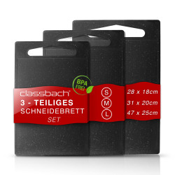 Zestaw desek do krojenia 3 elementy Classbach C-SB 4012 K (czarny)