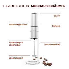 Spieniacz do mleka, shaker ProfiCook PC-MS 1273
