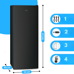 Zamrażarka wolnostojąca No Frost 161 l Inverter Bomann GS 7343  (czarna)