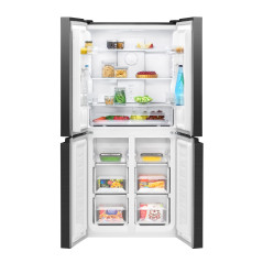 Lodówko-zamrażarka Cross Door Bomann KG 7358 (ciemny inox)