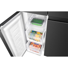 Lodówko-zamrażarka Cross Door Bomann KG 7358 (ciemny inox)
