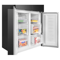 Lodówko-zamrażarka Cross Door Bomann KG 7358 (ciemny inox)