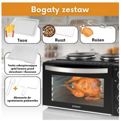 Piekarnik elektryczny z kuchenką elektryczną Bomann KK 6059 CB Outlet