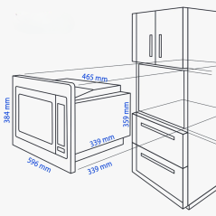 Kuchenka mikrofalowa z grillem, mikrowela do zabudowy Bomann MWG 2215 EB