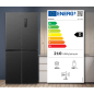 Lodówko-zamrażarka Cross Door Bomann KG 7358 (ciemny inox)