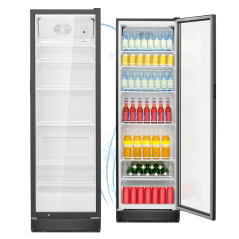 Chłodziarka witryna chłodnicza 347 litrów Bomann KSG 7351 (czarna)