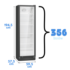 Chłodziarka witryna chłodnicza 347 litrów Bomann KSG 7351 (czarna)