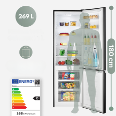 Lodówko-zamrażarka Bomann KG 184.1 (czarna)