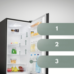 Lodówko-zamrażarka Bomann KG 184.1 (czarna)