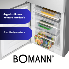 Chłodziarko-zamrażarka Bomann KG 320.2 (inox)