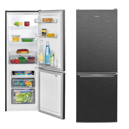 Lodówko-zamrażarka Bomann KG 7359 (ciemny inox)