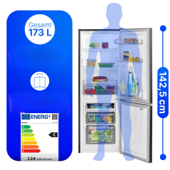 Lodówko-zamrażarka Bomann KG 7359 (ciemny inox)