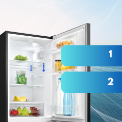 Lodówko-zamrażarka Bomann KG 7359 (ciemny inox)