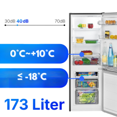Lodówko-zamrażarka Bomann KG 7359 (ciemny inox)