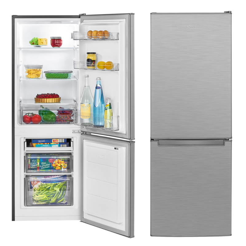 Lodówko-zamrażarka 173 l Bomann KG 7359 (inox) Lodówko-zamrażarka 173 l Bomann KG 7359 (inox)