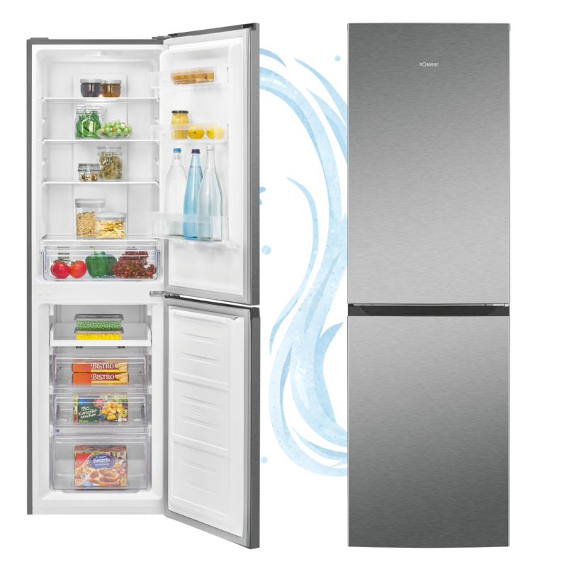 Lodówko-zamrażarka Bomann KG 7360 (inox)