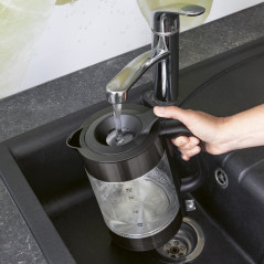 Czajnik elektryczny szklany 1.7 L ProfiCook PC-WKS 1322 G (ciemny inox)