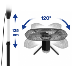 Wentylator stojący wiatrak podłogowy Clatronic VL 3603 S (Ø40cm, wys.125cm)