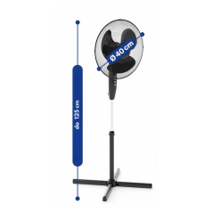 Wentylator stojący wiatrak podłogowy Clatronic VL 3603 S (Ø40cm, wys.125cm)