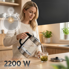 Czajnik elektryczny szklany 1.7 L ProfiCook PC-WKS 1322 G (inox)