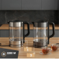 Czajnik elektryczny szklany 1.7 L ProfiCook PC-WKS 1322 G (ciemny inox)