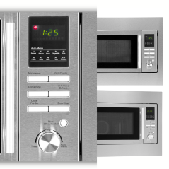 Kuchenka mikrofalowa z grillem, mikrowela do zabudowy Bomann MWG 2216 H EB (inox)