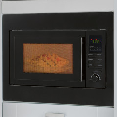 Kuchenka mikrofalowa z grillem, mikrowela do zabudowy 25 litrów Bomann MWG 2216 H EB (czarny)