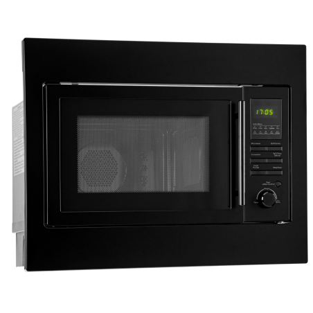 Kuchenka mikrofalowa z grillem, mikrowela do zabudowy 25 litrów Bomann MWG 2216 H EB (czarny)
