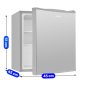 Lodówka chlodziarka podblatowa 42L Bomann KB 7346 (inox look)