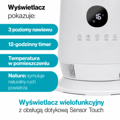 Wentylator stojący bezłopatkowy wieżowy z pilotem ProfiCare PC-TVL 3152 (biały)