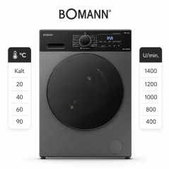 Pralka automatyczna 10 kg 1400 obr/min Inverter Bomann WA 7112 (antracyt)