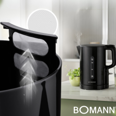 Czajnik elektryczny bezprzewodowy 1.7 L Bomann WK 6090 CB (czarny) Outlet