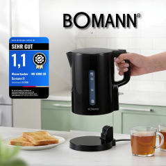 Czajnik elektryczny bezprzewodowy 1.7 L Bomann WK 6090 CB (czarny) Outlet