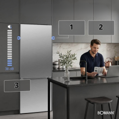 Lodówko-zamrażarka 262 l Bomann KG 7369 (inox)