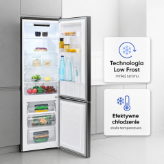 Lodówko-zamrażarka 262 l Bomann KG 7369 (ciemny inox)