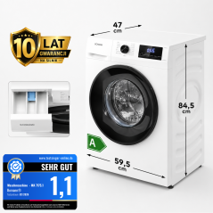 Pralka automatyczna slim 7 kg 1400 obr/min Inverter Bomann WA 7175.1 (biała)