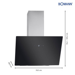 Okap kuchenny pochłaniacz 60 cm Bomann DU 7606.1 G