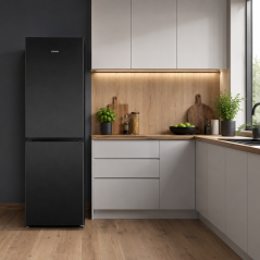 Lodówko-zamrażarka Bomann KG 7360 (ciemny inox)