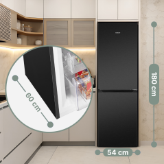 Lodówko-zamrażarka Bomann KG 7360 (ciemny inox)