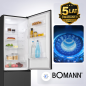 Lodówko-zamrażarka 253 l Bomann KG 7370 (ciemny inox)