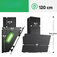Okap kuchenny pochłaniacz 60 cm Bomann DU 7611 G