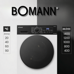 Pralka automatyczna 10 kg 1400 obr/min Inverter Bomann WA 7112 (biała)