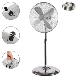 Stalowy wentylator podłogowy wiatrak stojący ProfiCare PC-VL 3064 MS (chrom) Outlet