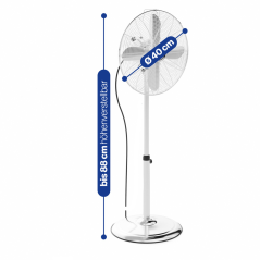 Stalowy wentylator podłogowy wiatrak stojący ProfiCare PC-VL 3064 MS (chrom) Outlet