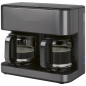 Podwójny przelewowy ekspres do kawy ProfiCook PC-KAD 1308 (ciemny inox)