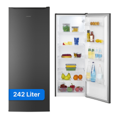 Wolnostojąca chłodziarka lodówka Bomann VS 7363 (ciemny inox)