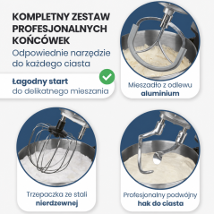 Duży robot kuchenny, mikser planetarny 11 litrów ProfiCook PC-KM 1338