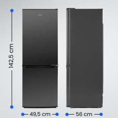 Lodówko-zamrażarka 173 l Bomann KG 320.3 (ciemny inox)