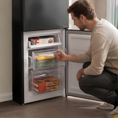 Lodówko-zamrażarka 173 l Bomann KG 320.3 (ciemny inox)